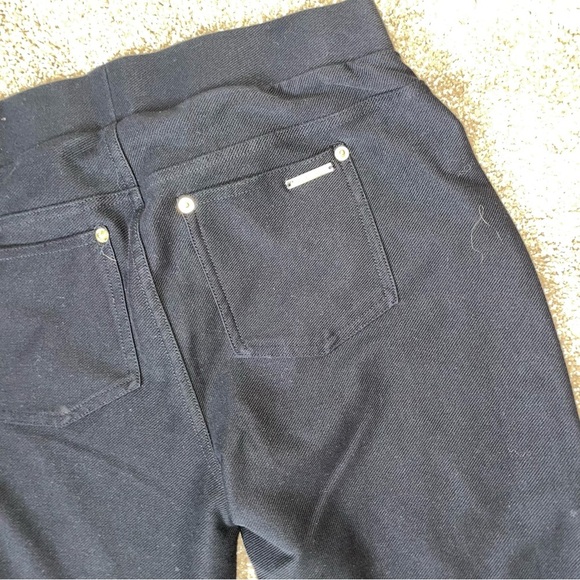 Michael Kors pants jeggings pull on black stretch skinny elastic waist jean like - Picture 8 of 11